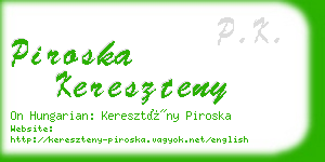 piroska kereszteny business card